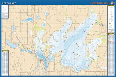 Leech Lake Fishing Map .